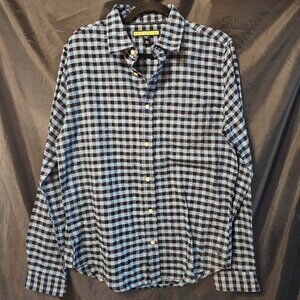 Prince & Fox blue checked flannel shirt. Size M